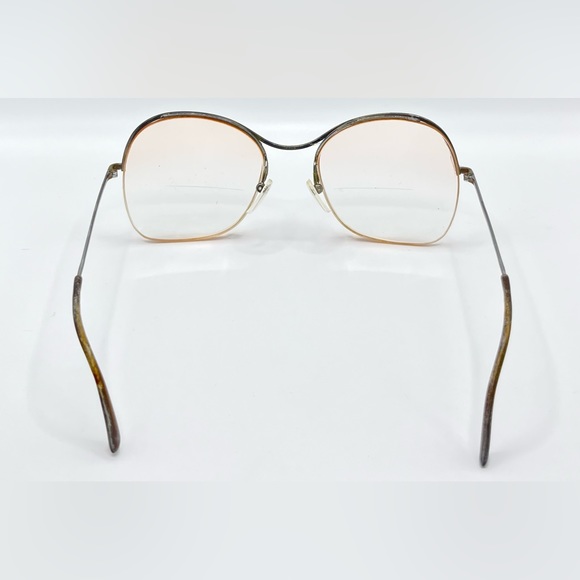 Vintage Logo Paris Silver Oval Half-Rim Sunglasses Frames Only - Picture 6 of 8